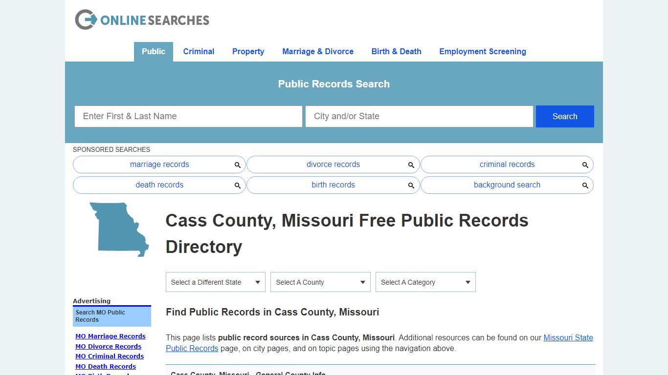 Cass County, Missouri Public Records Directory