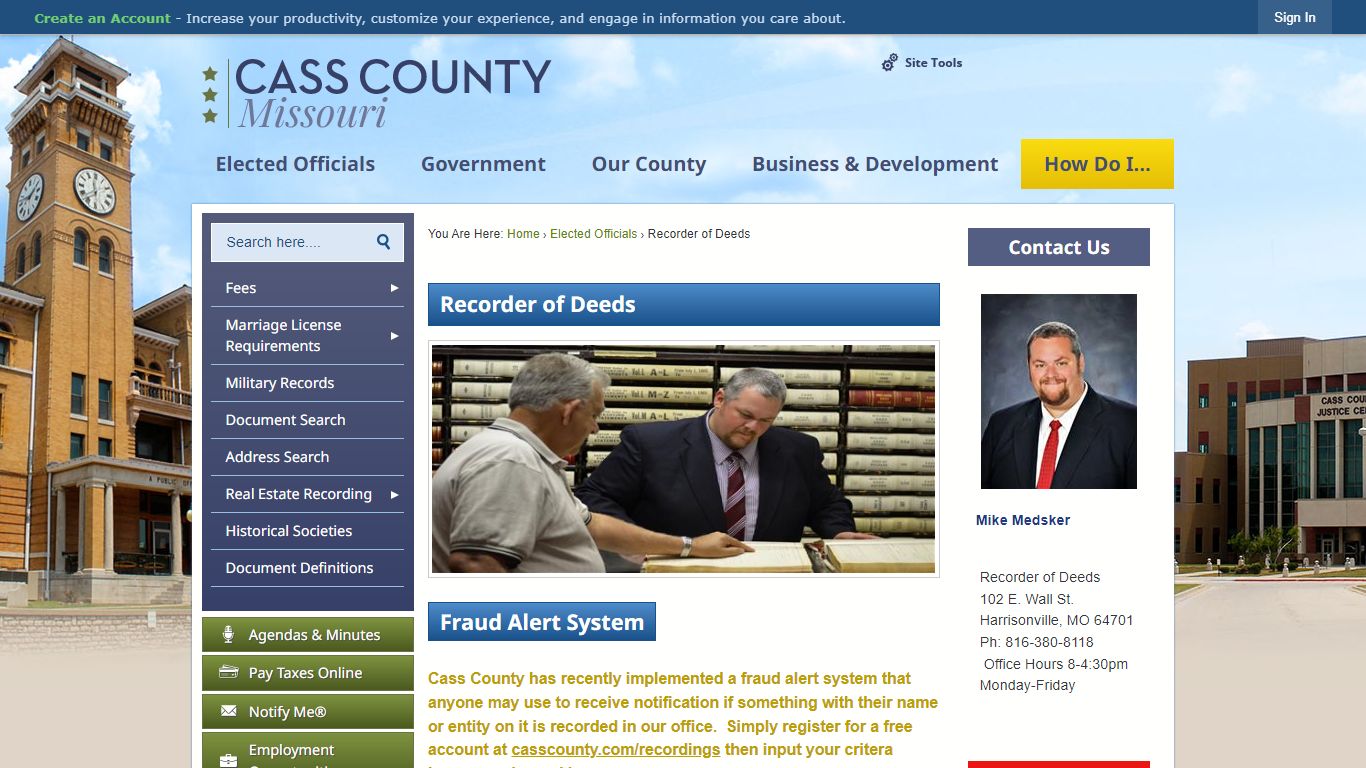 Recorder of Deeds - Cass County, Missouri